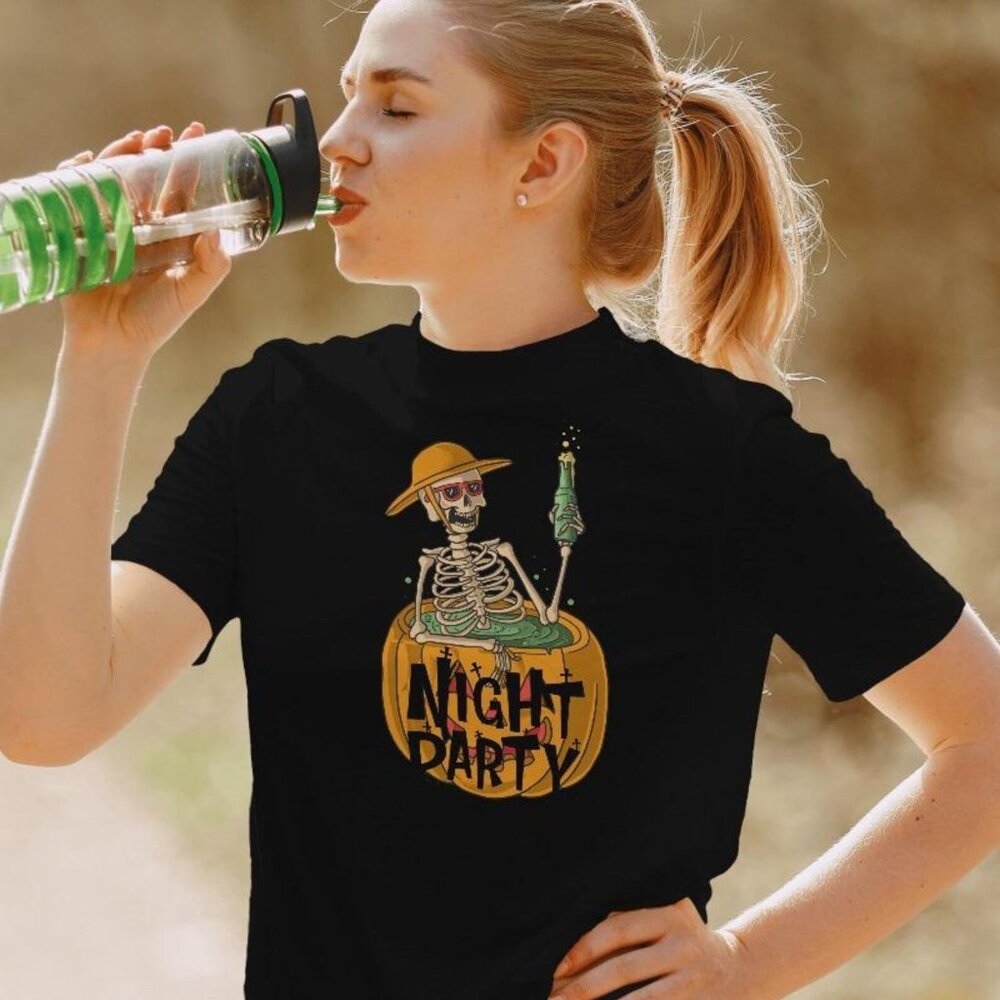 Skeleton Night Party Halloween T-Shirt